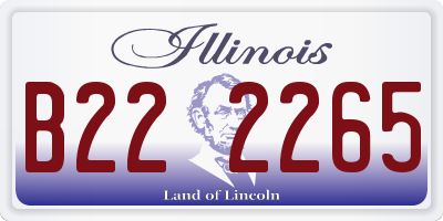 IL license plate B222265