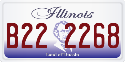 IL license plate B222268