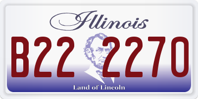 IL license plate B222270