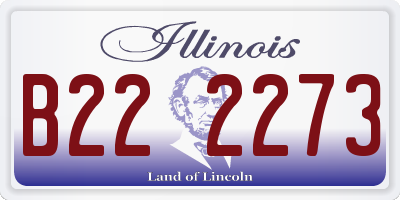 IL license plate B222273