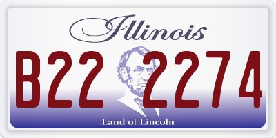 IL license plate B222274