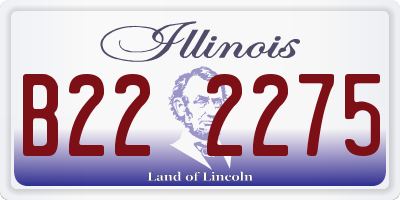 IL license plate B222275