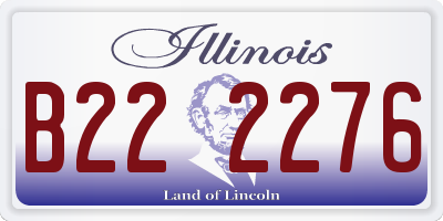 IL license plate B222276