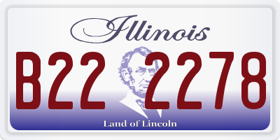 IL license plate B222278