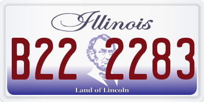 IL license plate B222283