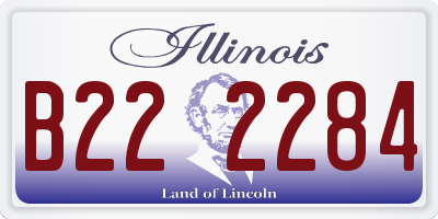 IL license plate B222284