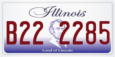 IL license plate B222285