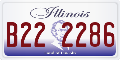 IL license plate B222286