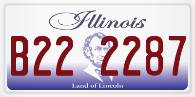IL license plate B222287