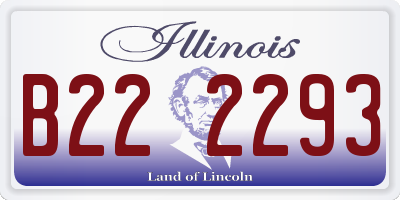 IL license plate B222293