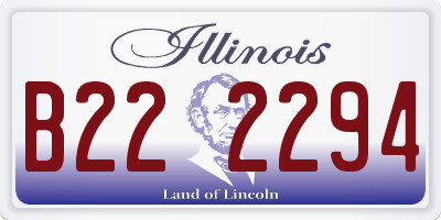 IL license plate B222294