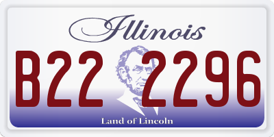 IL license plate B222296