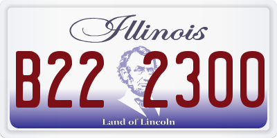 IL license plate B222300