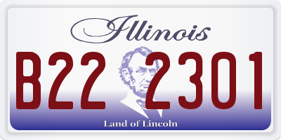 IL license plate B222301
