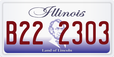 IL license plate B222303