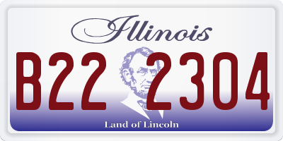 IL license plate B222304