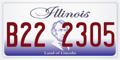 IL license plate B222305