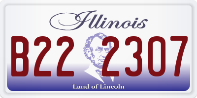 IL license plate B222307
