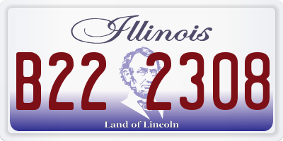 IL license plate B222308