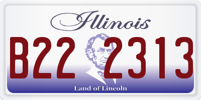 IL license plate B222313