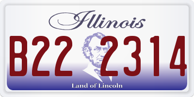 IL license plate B222314