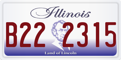 IL license plate B222315