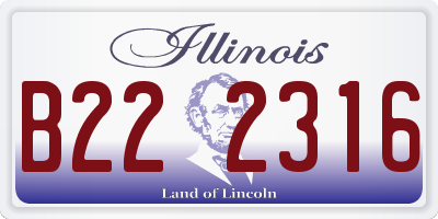 IL license plate B222316
