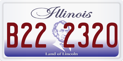 IL license plate B222320
