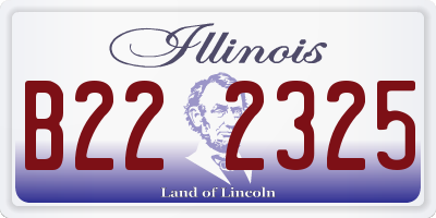 IL license plate B222325