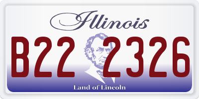 IL license plate B222326