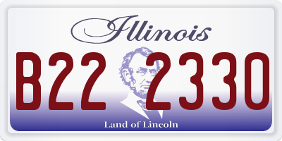IL license plate B222330