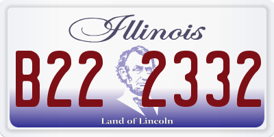 IL license plate B222332