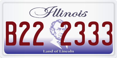 IL license plate B222333