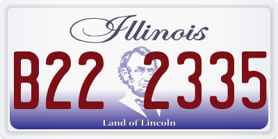 IL license plate B222335