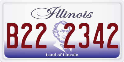 IL license plate B222342