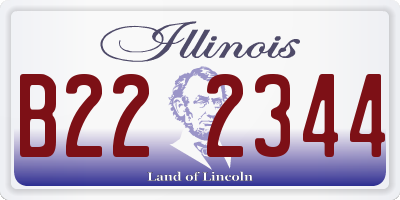 IL license plate B222344