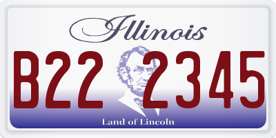 IL license plate B222345