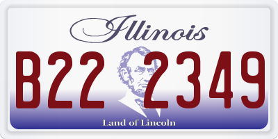 IL license plate B222349