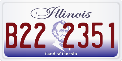 IL license plate B222351