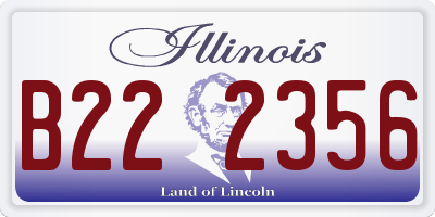 IL license plate B222356