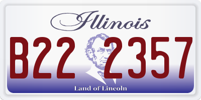 IL license plate B222357