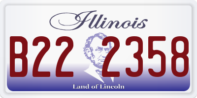 IL license plate B222358