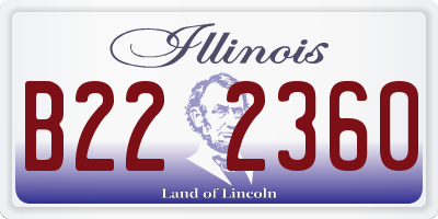 IL license plate B222360
