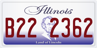 IL license plate B222362