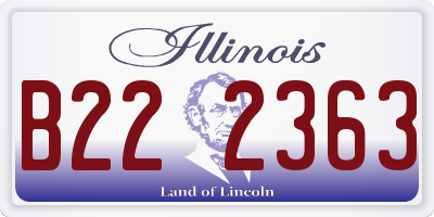 IL license plate B222363
