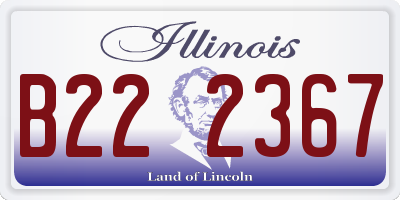 IL license plate B222367