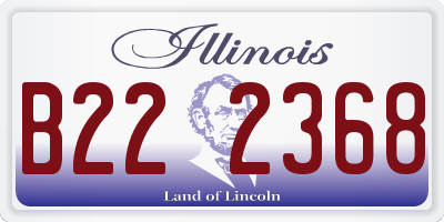 IL license plate B222368