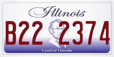IL license plate B222374