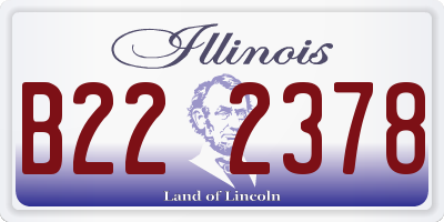 IL license plate B222378