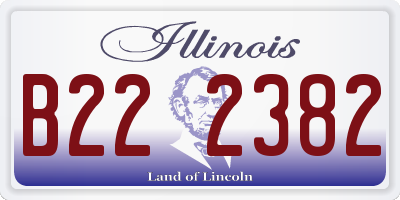 IL license plate B222382